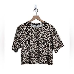 Veronica Beard Abbey Leopard Top Size M